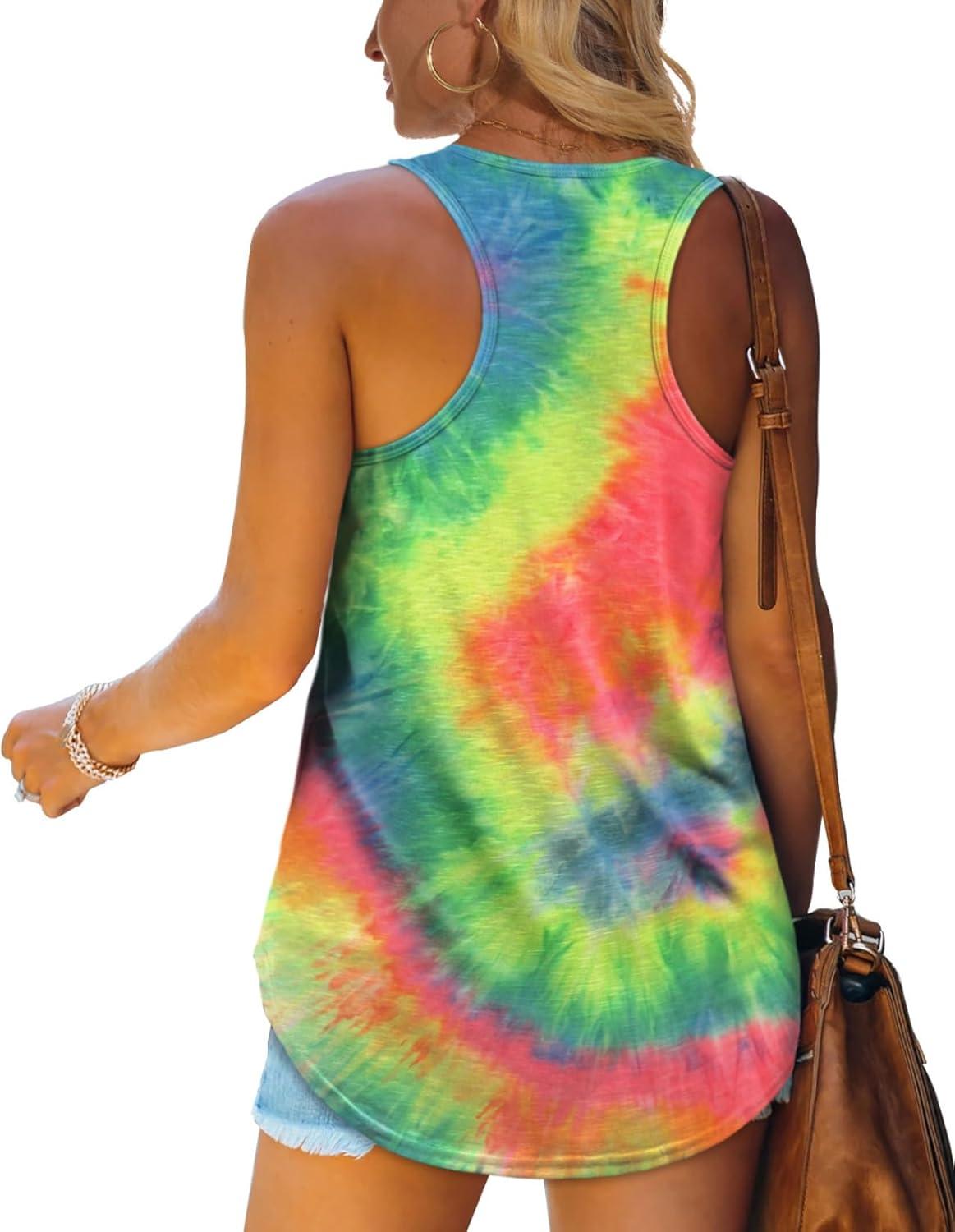 imageWomens Tank Tops Racerback Loose Shirts for Women Summer20tdred