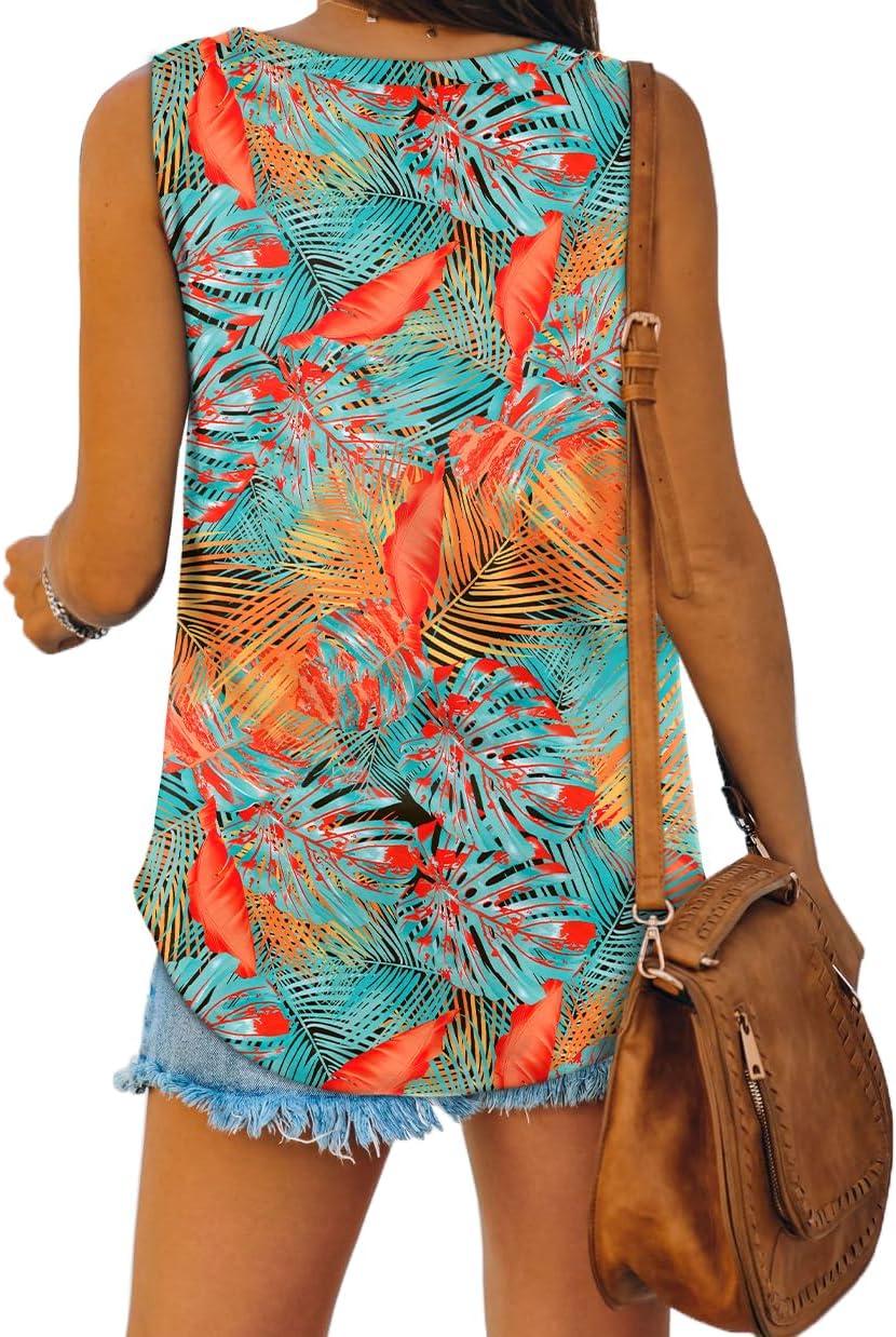 imageXIEERDUO Womens Tank Tops V Neck Basic Solid Color Casual Flowy Summer SleevelessMulticoloured 1