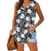imageFlowy Tank Tops for Women Summer Basic V Neck Sleeveless Floral Soft Clothes S