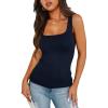 C Double Layer Tank Tops Blue