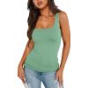 C Double Layer Tank Tops Green