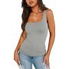 C Double Layer Tank Tops Grey