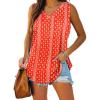 imageXIEERDUO Womens Tank Tops Summer V Neck Loose Fit Casual Flowy Floral Print Sleeveless S