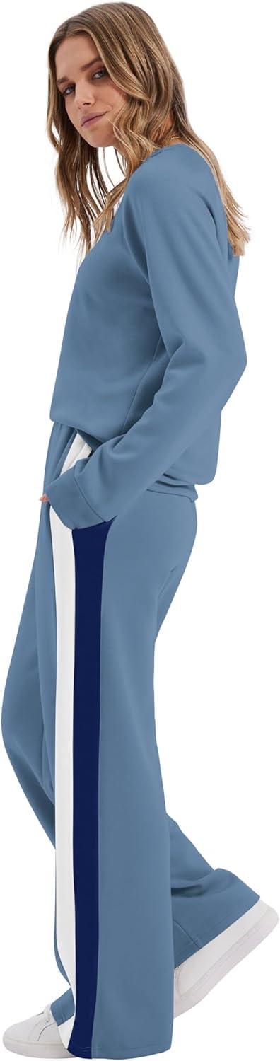 imageXIEERDUO 2 Piece Sets for Women Fall Fashion Must Have Teachers Airport Outfits 2025 Winter Clothing Lounge Sets SweatsuitsDblue