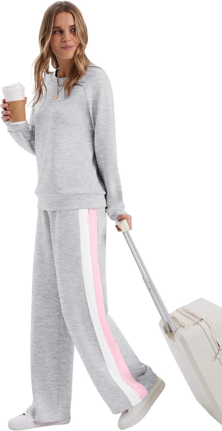 imageXIEERDUO 2 Piece Sets for Women Fall Fashion Must Have Teachers Airport Outfits 2025 Winter Clothing Lounge Sets SweatsuitsFgrey