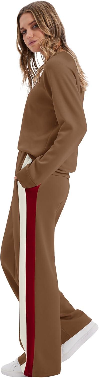 imageXIEERDUO 2 Piece Sets for Women Fall Fashion Must Have Teachers Airport Outfits 2025 Winter Clothing Lounge Sets SweatsuitsGcaramel