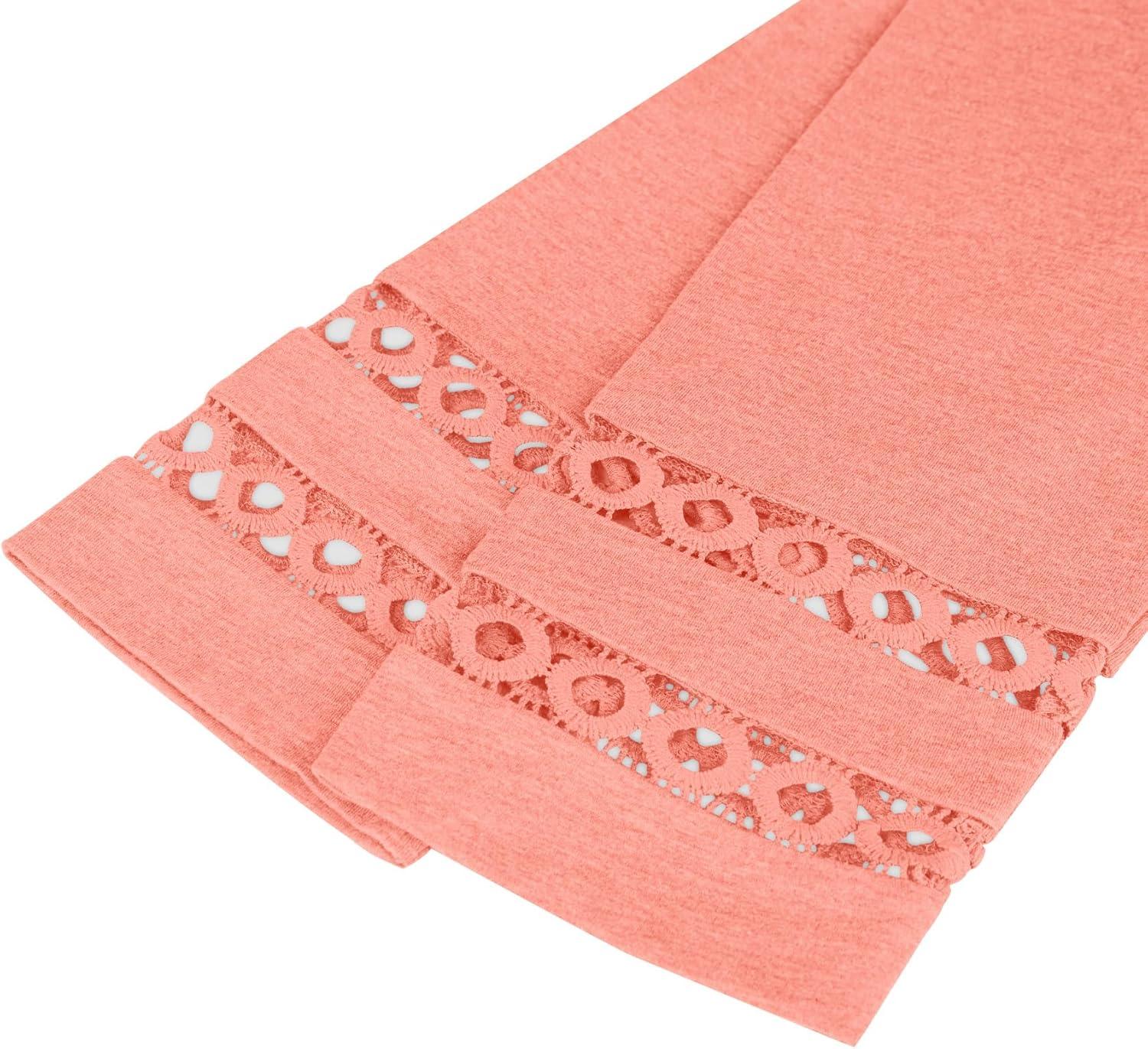 imageXIEERDUO 34 Length Sleeve Womens Tops Dressy Casual Blouses for Women 2025 Trendy V Neck T Shirts Summer ClothesCoral