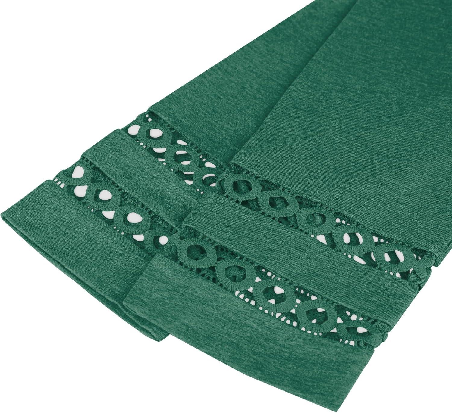 imageXIEERDUO 34 Length Sleeve Womens Tops Dressy Casual Blouses for Women 2025 Trendy V Neck T Shirts Summer ClothesGreen