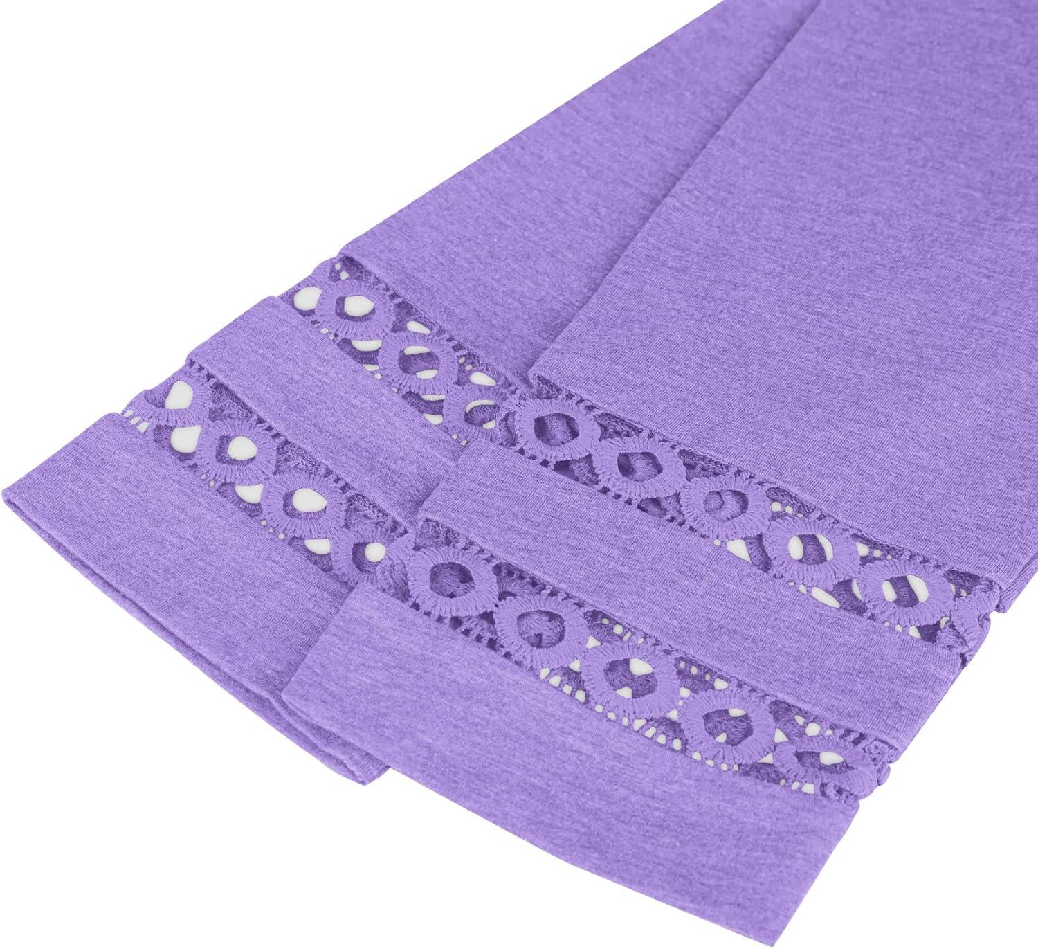 imageXIEERDUO 34 Length Sleeve Womens Tops Dressy Casual Blouses for Women 2025 Trendy V Neck T Shirts Summer ClothesPurple