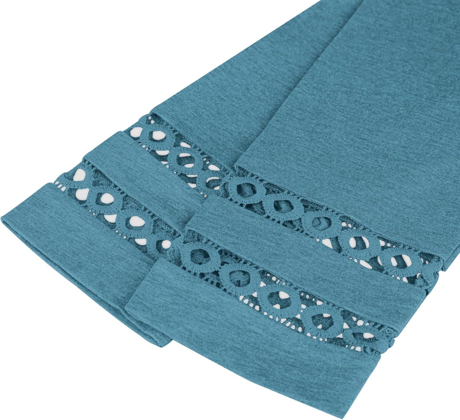 imageXIEERDUO 34 Length Sleeve Womens Tops Dressy Casual Blouses for Women 2025 Trendy V Neck T Shirts Summer ClothesTurquoise