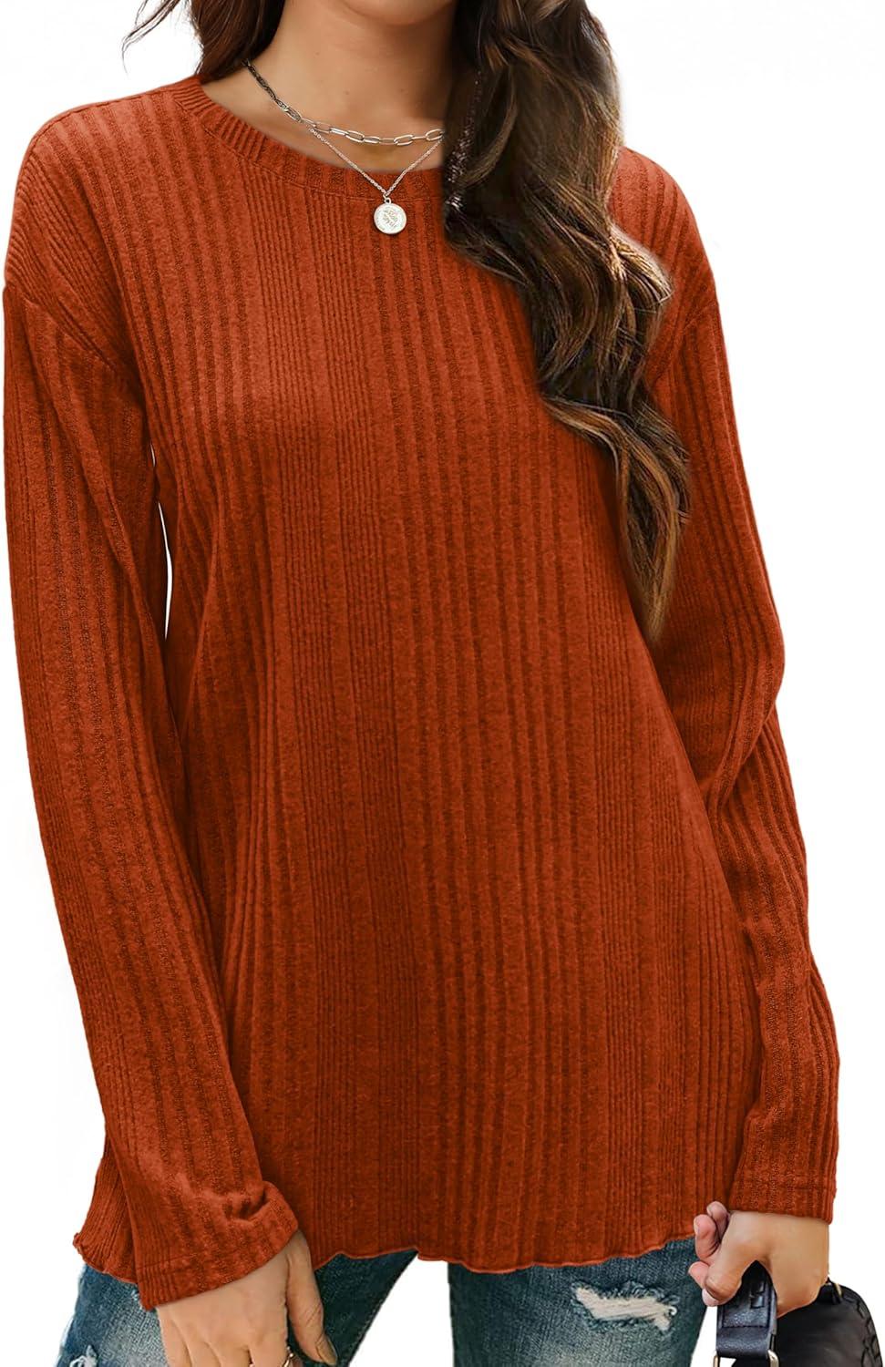 imageXIEERDUO Long Sleeve Shirts for Women Casual Fall Tops Lightweight Tunic Tops Fashion Clothes 2024