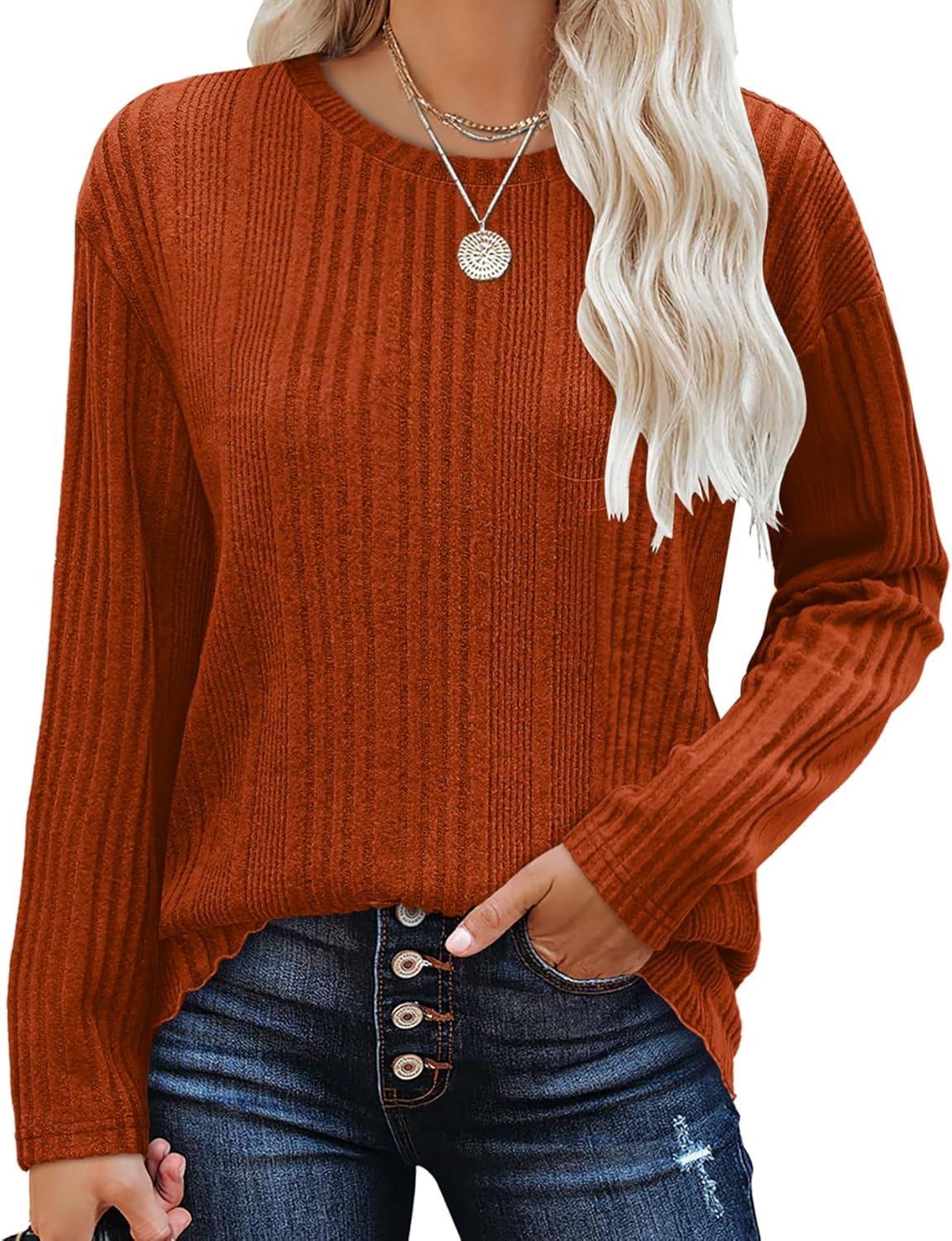 imageXIEERDUO Long Sleeve Shirts for Women Casual Fall Tops Lightweight Tunic Tops Fashion Clothes 2024