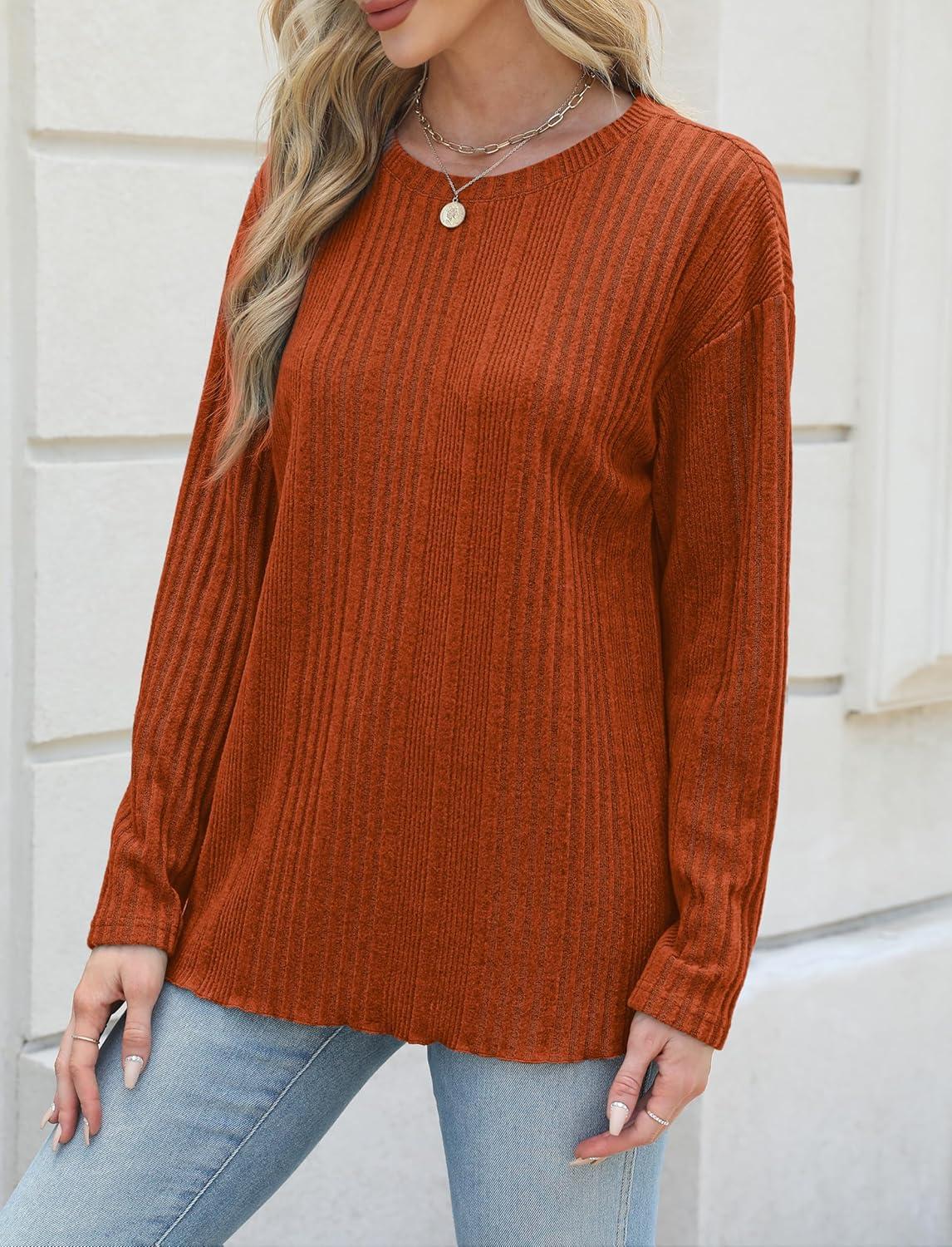 imageXIEERDUO Long Sleeve Shirts for Women Casual Fall Tops Lightweight Tunic Tops Fashion Clothes 2024