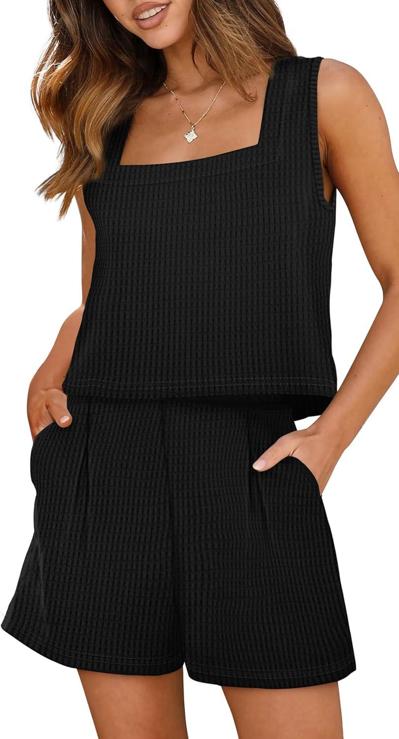 imageXIEERDUO Two Piece Set for Women Summer Sets Travel Outfits Beach Fashion Matching Sets S