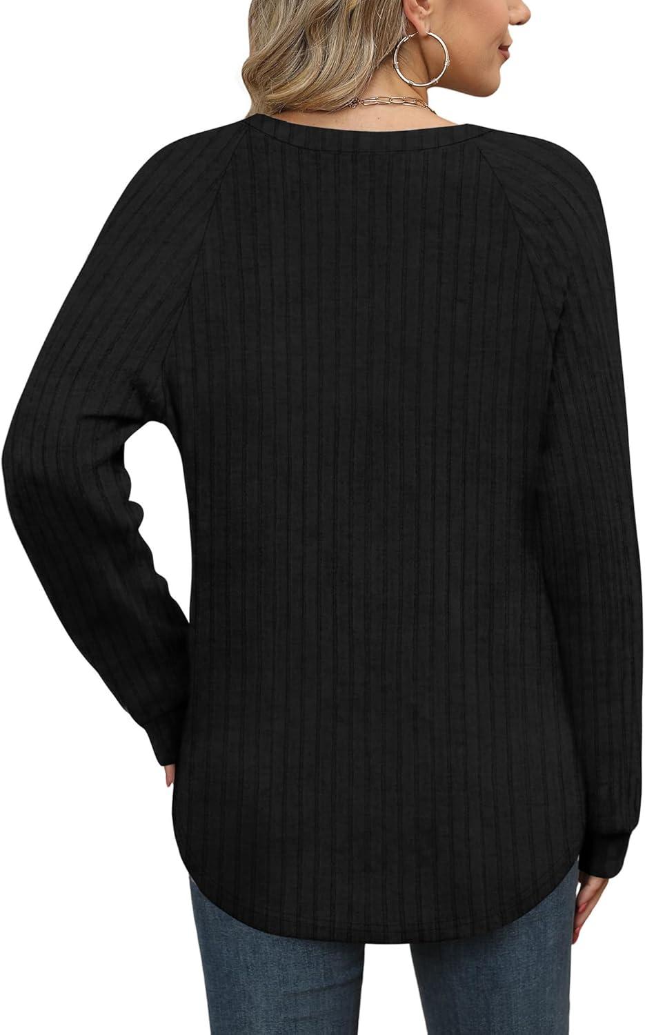 imageXIEERDUO Womens Sweatshirts Crewneck Loose Fitting Tops For Women Long Sleeve Shirts Pullover02kblack