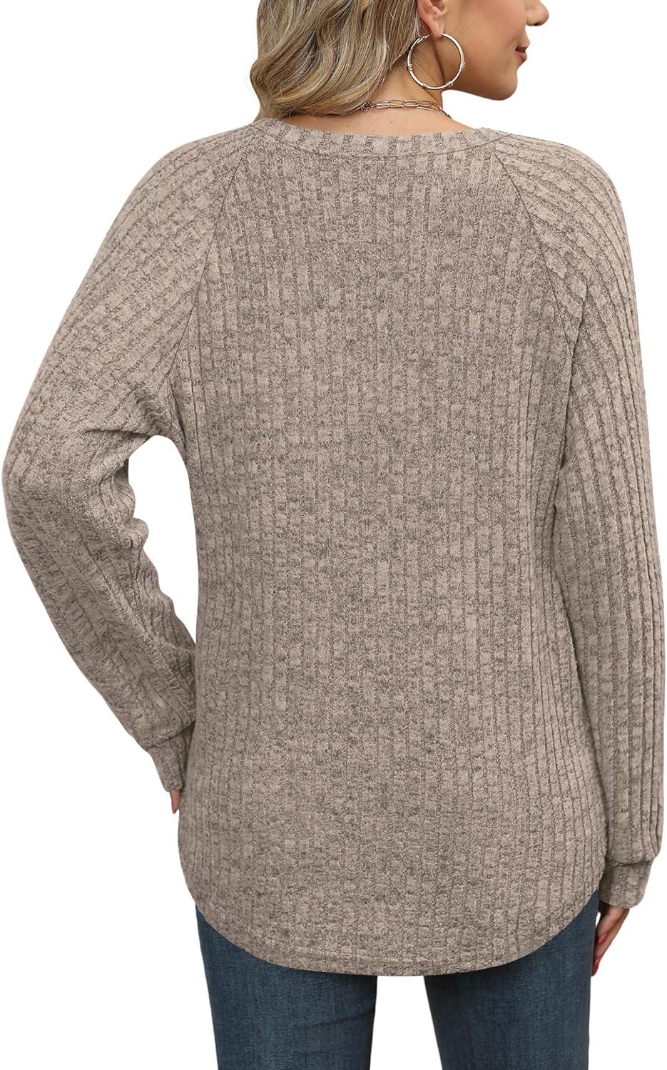 imageXIEERDUO Womens Sweatshirts Crewneck Loose Fitting Tops For Women Long Sleeve Shirts Pullover02kcoffee