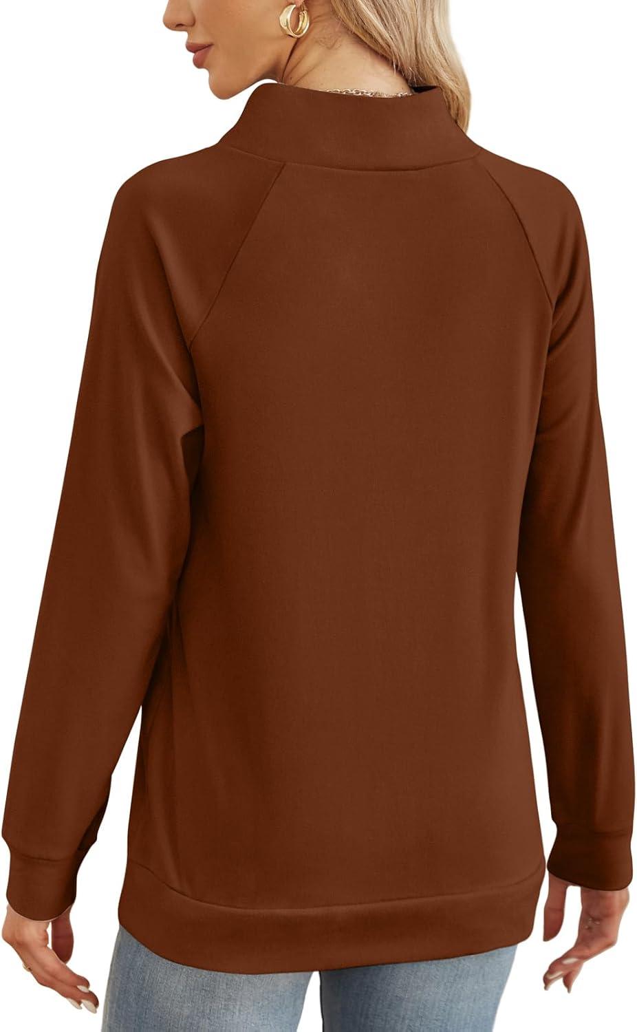 imageXIEERDUO Womens Sweatshirts Loose Fit Turtleneck Long Sleeve Tops 2023 Trendy Fashion