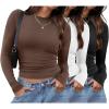 Long Sleeve 3 Pack Black White Brown