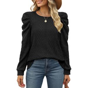 Ladies Sweaters for Fall Black Tunic Sweaters Trendy Business Casual Tops Loose Fit L