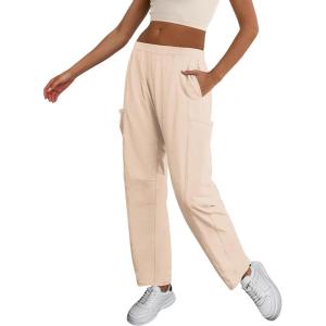 XIEERDUO Womens 2024 Spring Summer Cargo Pants Casual Baggy High Waisted Joggers Trousers with 5 Pocket