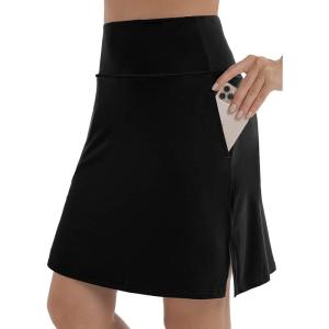 XIEERDUO Women’s 20″ Modest Knee Length Tennis Skirt Golf Skort