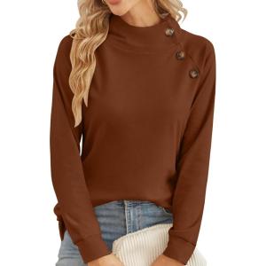 XIEERDUO Women’s Sweatshirts Loose Fit Turtleneck Long Sleeve Tops 2023 Trendy Fashion