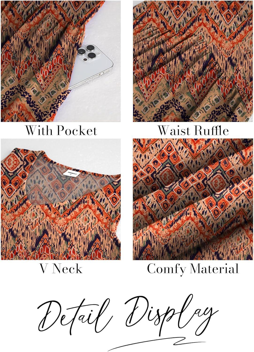 imageXIEERDUO Summer Dresses for Women 2025 Casual Classy Dress V Neck Swimsuit Coverups Fashion ClothingBoho