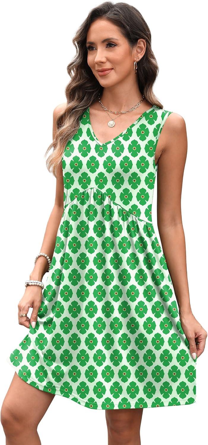 imageXIEERDUO Summer Dresses for Women 2025 Casual Classy Dress V Neck Swimsuit Coverups Fashion ClothingGreen Plaid