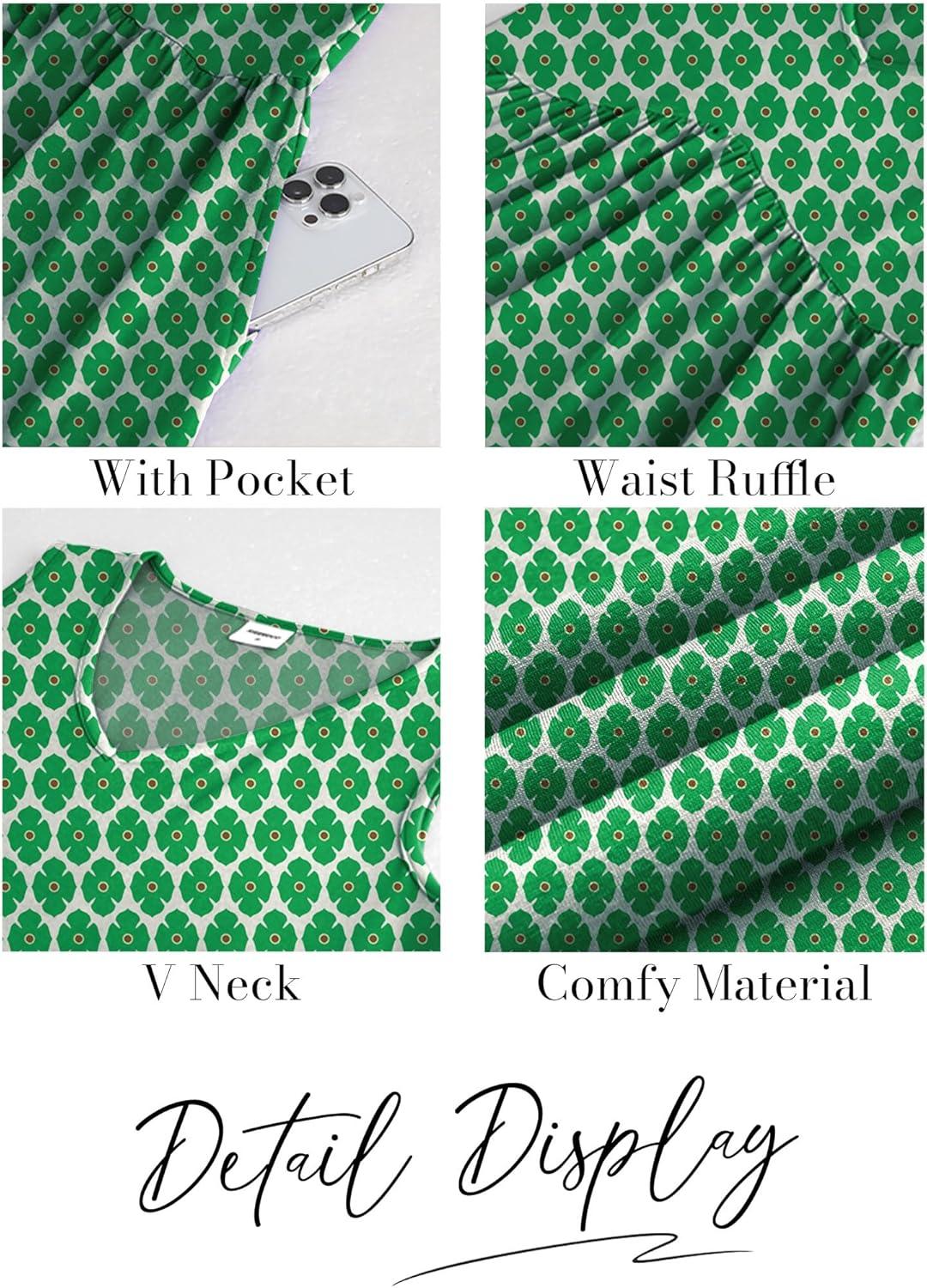 imageXIEERDUO Summer Dresses for Women 2025 Casual Classy Dress V Neck Swimsuit Coverups Fashion ClothingGreen Plaid