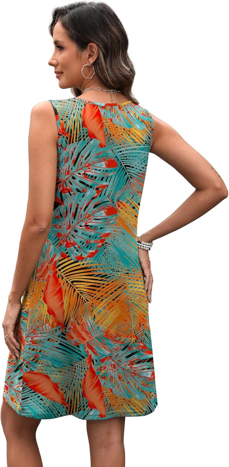 imageXIEERDUO Summer Dresses for Women 2025 Casual Classy Dress V Neck Swimsuit Coverups Fashion ClothingHawaiian