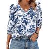 F-white Tribal Blue Floral