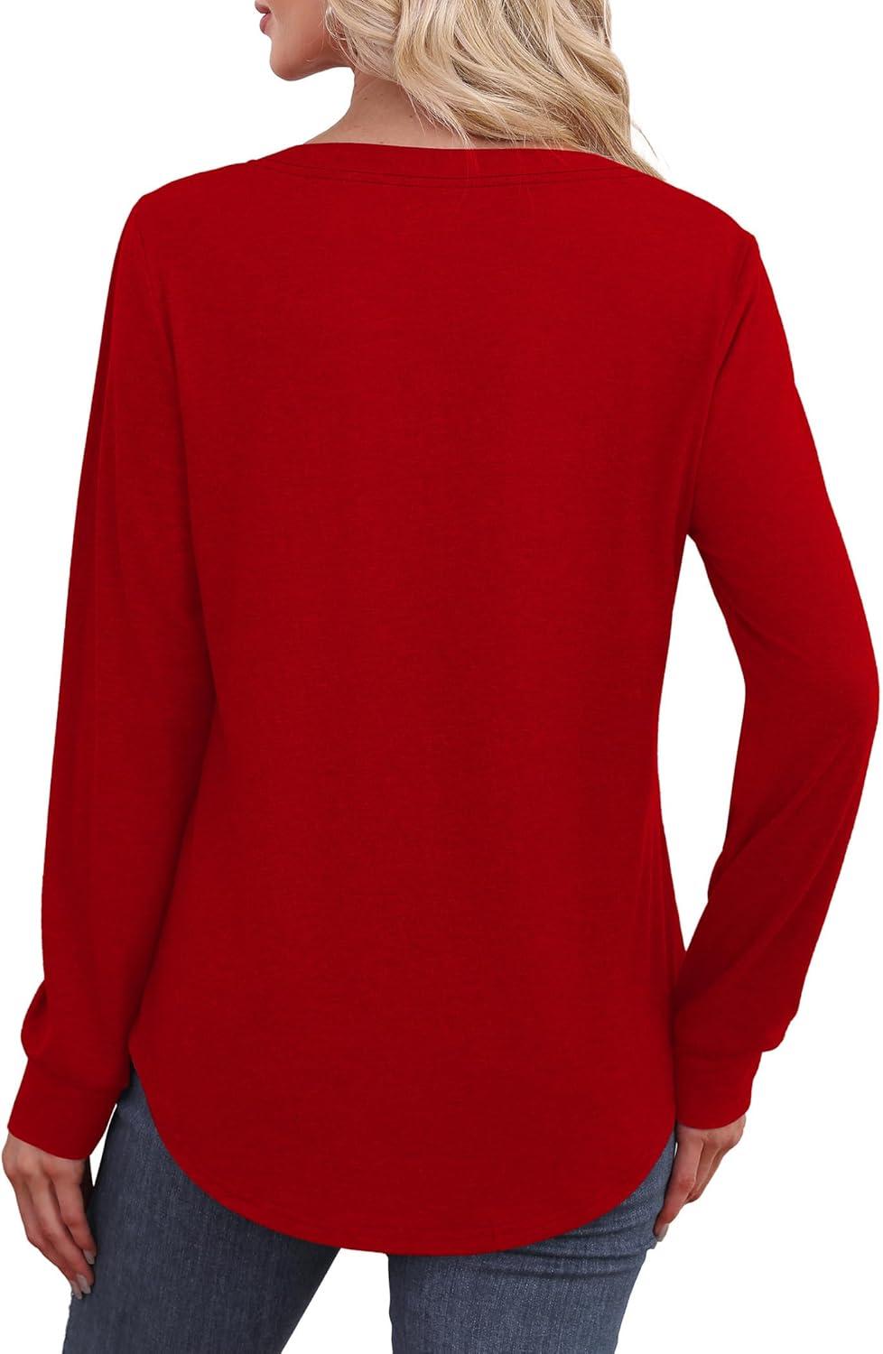 imageXIEERDUO 34 Length Sleeve Tops for Women Business Casual Blouses Slit Side Shirts Blouses Summer Fashion Clothes 2026Ared