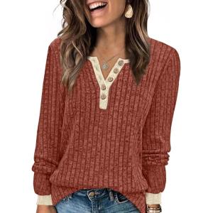 XIEERDUO Sweater for Women Winter Clothing Long Sleeve Shirts Fall Fashion Must Haves Comfiest Airport Outfits Trendy(Z-caramel)
