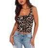 A Cropped Tank Top Leopard