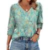 F-pink Green Floral