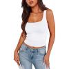 A Cropped Tank Top White