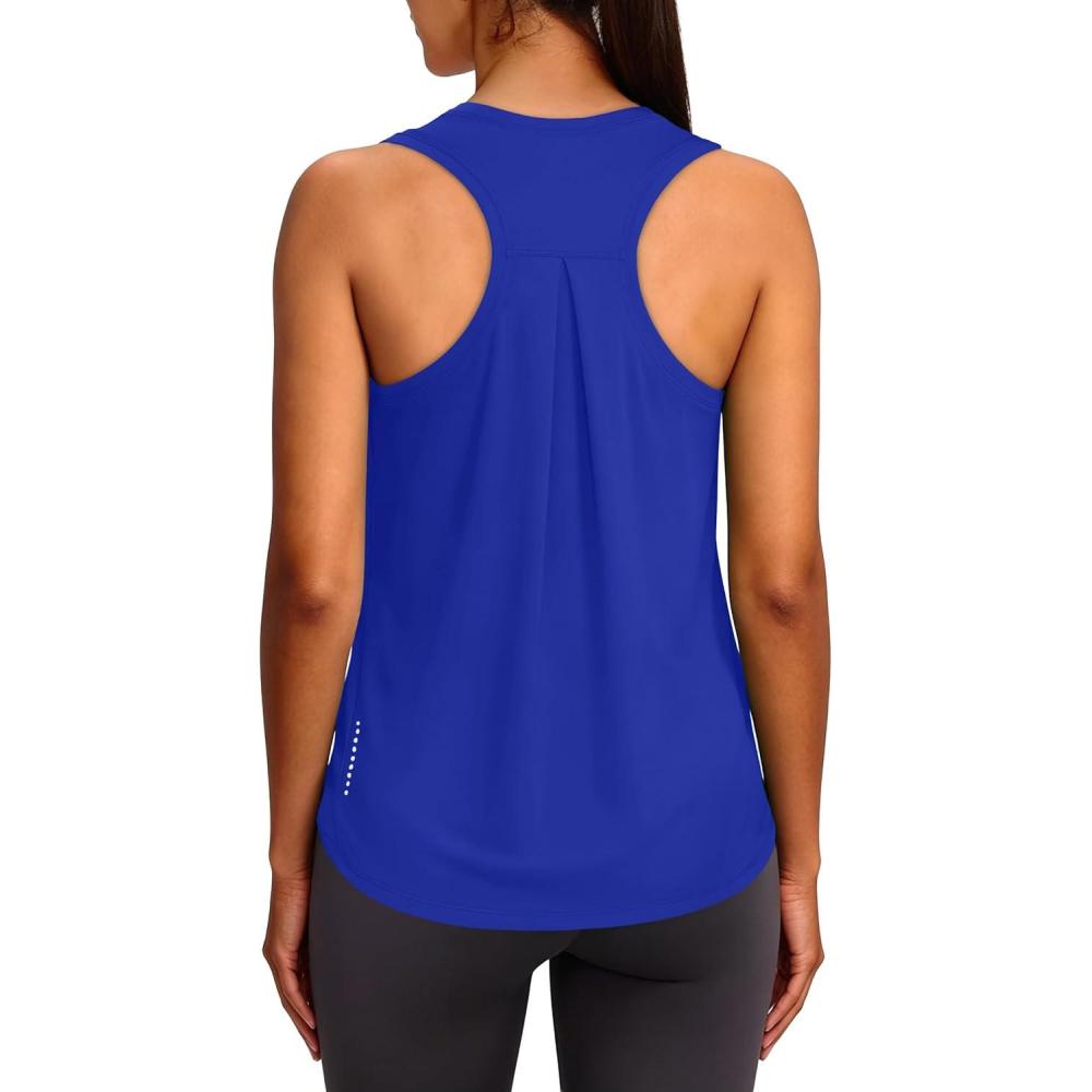 image:imageXIEERDUO Tank Top for Women Racerback Sleeveless Workout Tops Loose Fit Yoga Running Gym Shirts for WomenRoyal Blue