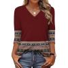 Patterned-boho Burgundy Print
