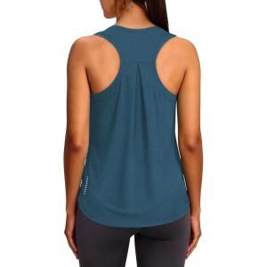 XIEERDUO Tank Top for Women Racerback Sleeveless Workout Tops Loose Fit Yoga Running Gym Shirts for Women(Navy Blue)