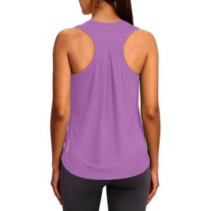 XIEERDUO Tank Top for Women Racerback Sleeveless Workout Tops Loose Fit Yoga Running Gym Shirts for Women(Purple)
